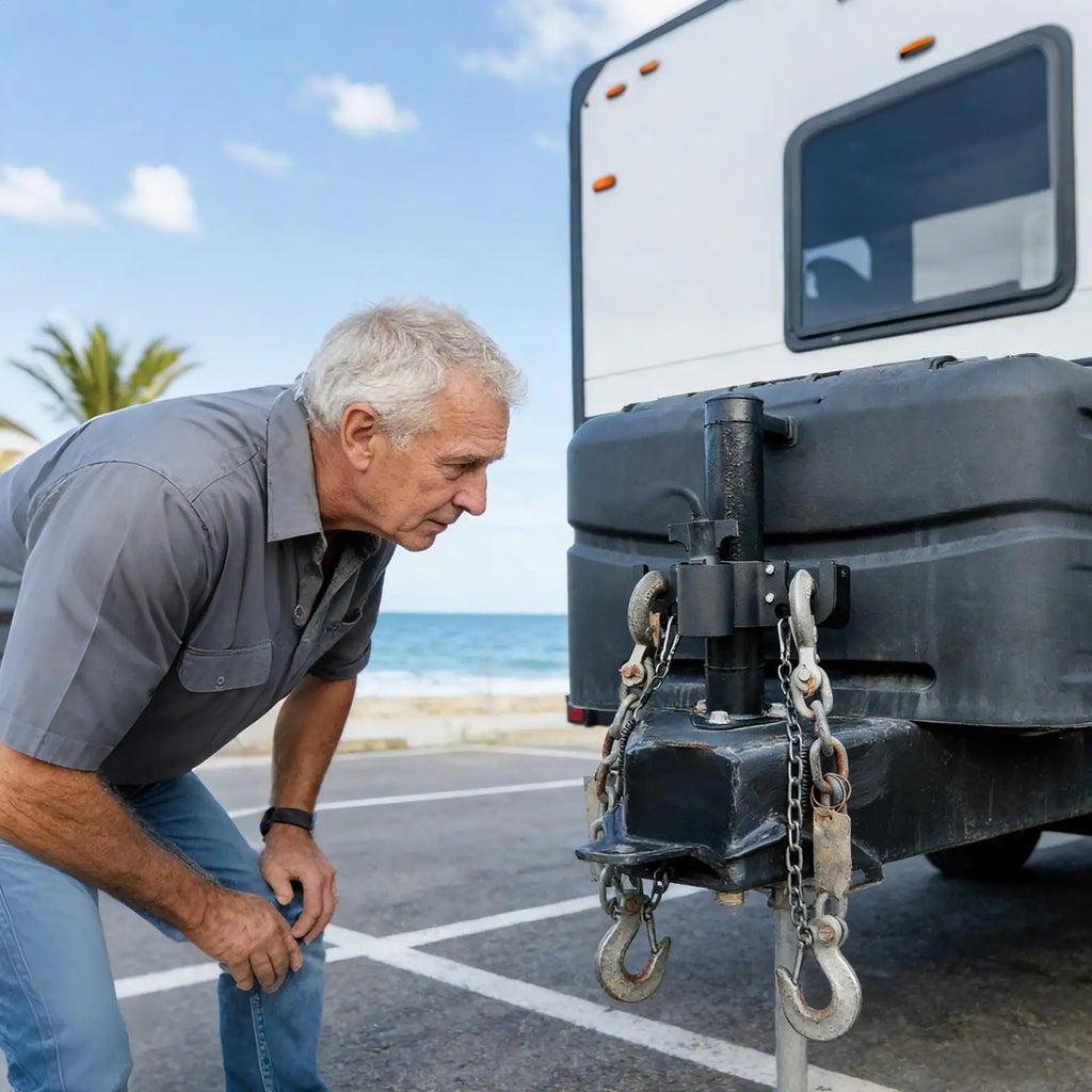 Trailer Chain Organizer – 7-Way Wiring Harness Holder for RV Trailer Chain Organizer Babs