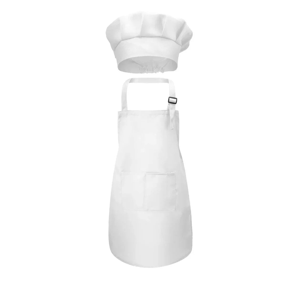 Kids Chef Apron & Hat Set – Kitchen Craft Painting PVC Apron Kids Chef Apron Set Babs White L