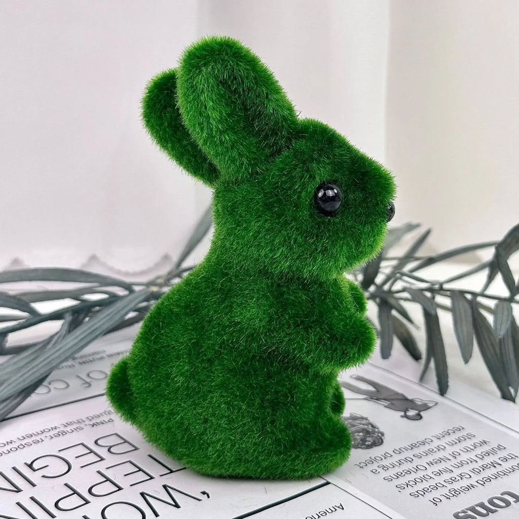 Mini Foam Easter Bunny Ornaments – Flocked Green Rabbit Decor Easter Bunny Ornament Babs