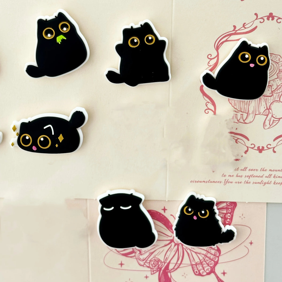 6-Piece Funny Cat Fridge Magnets – Cute Kitchen & Home Décor Decorative Fridge Magnets Babs 6pcs