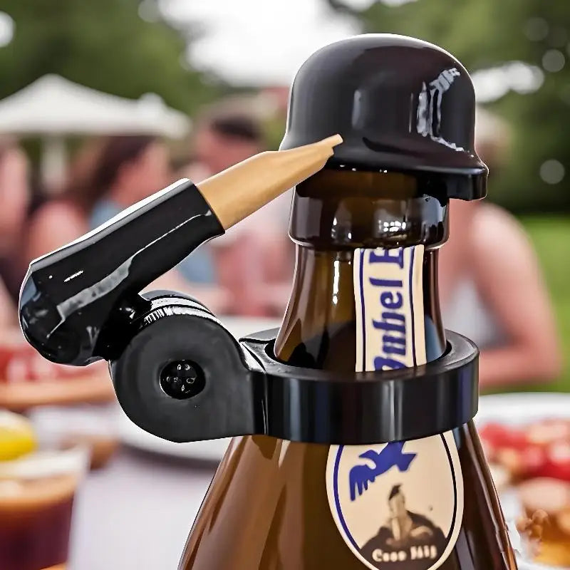 Soldier Helmet Beer Bottle Cap – 3D Printed, Dent-Resistant Novelty Bottle Cap Babs