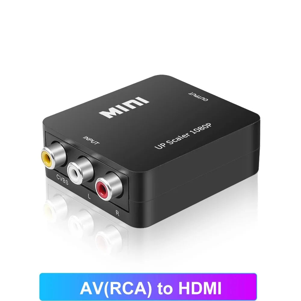 RCA to HDMI Converter 1080P – AV to HDMI Adapter | KEBIDUMEI AV to HDMI Converter Babs AV to HDMI Black