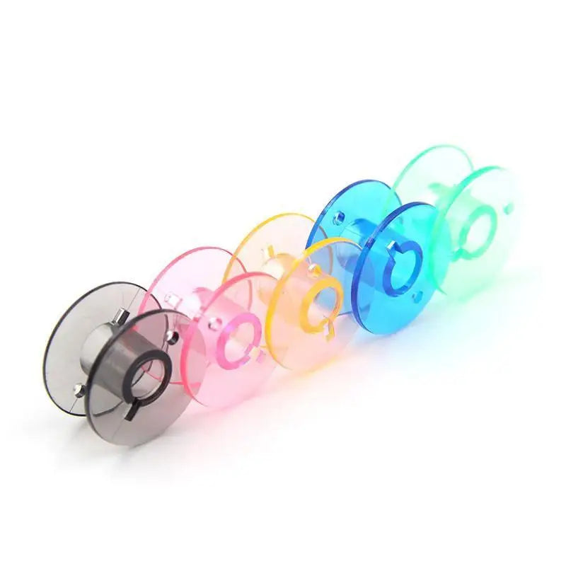 25pc Coloured Plastic Bobbins with Case – Fits Brother & Janome Sewing Bobbins Set Babs