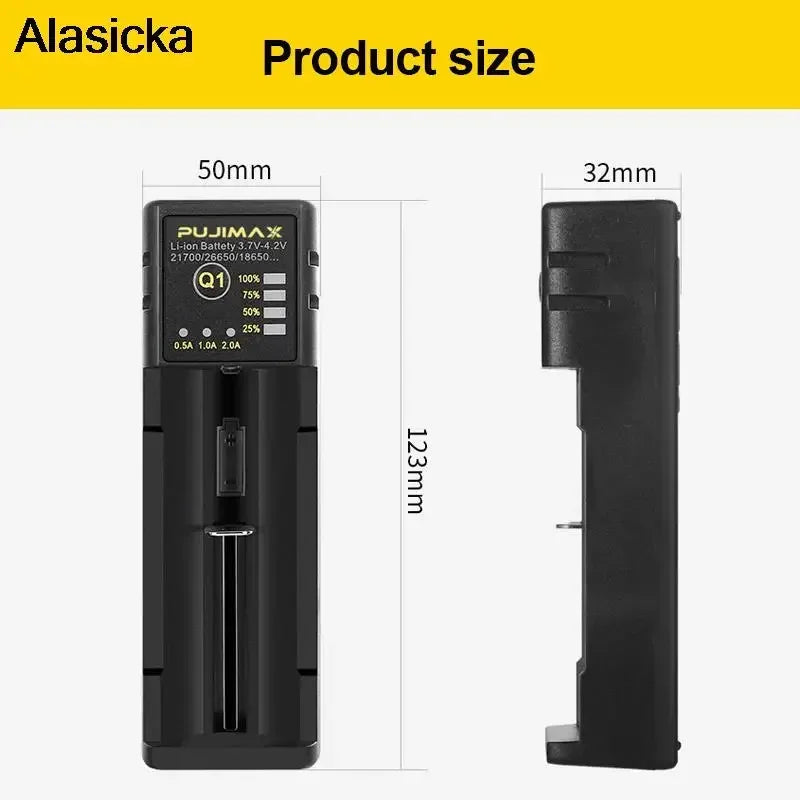 Smart Li-ion Battery Charger – 18650, 26650, 21700 & More Li-ion Battery Charger Babs