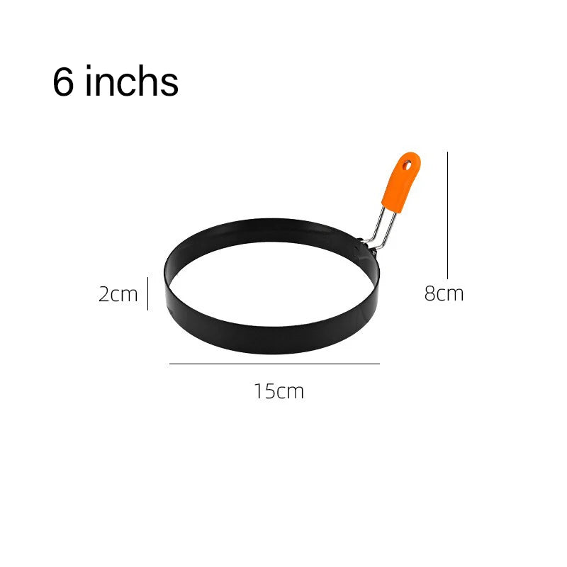 Stainless Steel Fried Egg Ring with Silicone Handle | Non-Stick Egg Ring Mold Babs 15cm