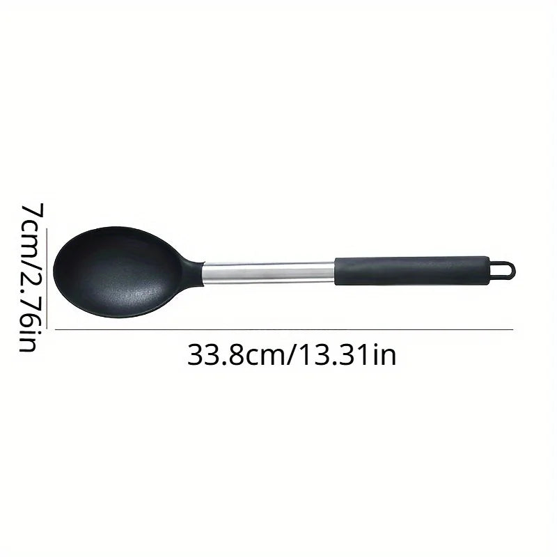 Silicone Spoon with Tube Handle – Heat-Resistant & Easy Grip Silicone Cooking Spoon Babs