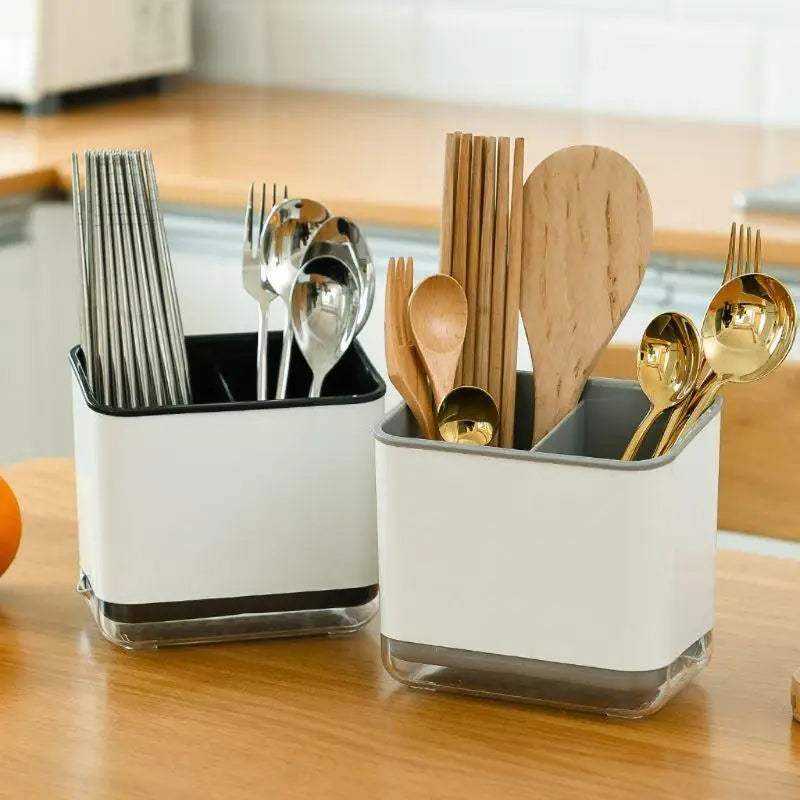 Double Layer Cutlery Drain Rack & Chopstick Holder Organizer Cutlery Organizer Rack Babs
