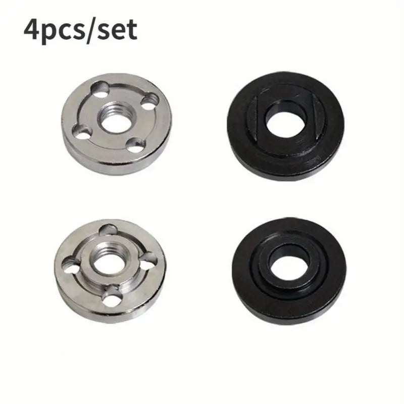 4pcs Angle Grinder Flange Nut Inner Outer Pressure Plate Set Grinder Pressure Plate Babs 4pcs