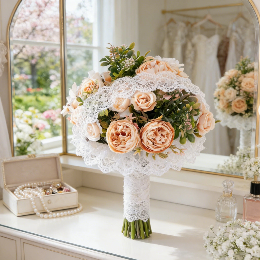 Silk Peony Artificial Flower Bouquet for Wedding & Home Decor Artificial Flower Bouquet Babs