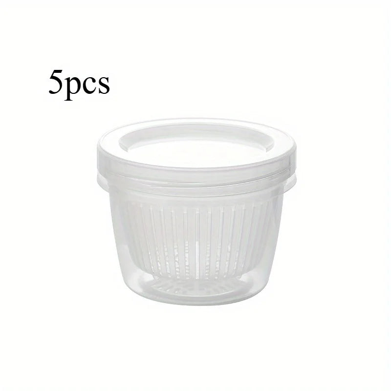 Double-Layer Onion & Garlic Fridge Storage Box | Food Keeper Food Storage Container Babs 5pcs