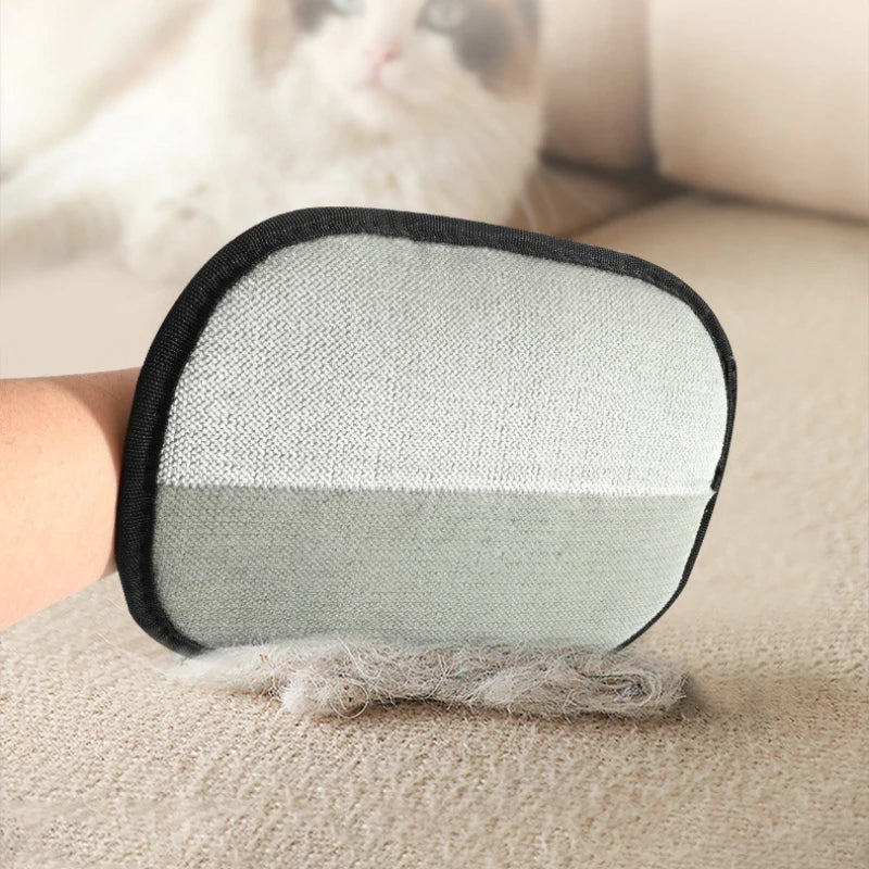 Reusable Double-Sided Pet Hair Remover Glove | Fur & Lint Mitt Pet Grooming Glove Babs