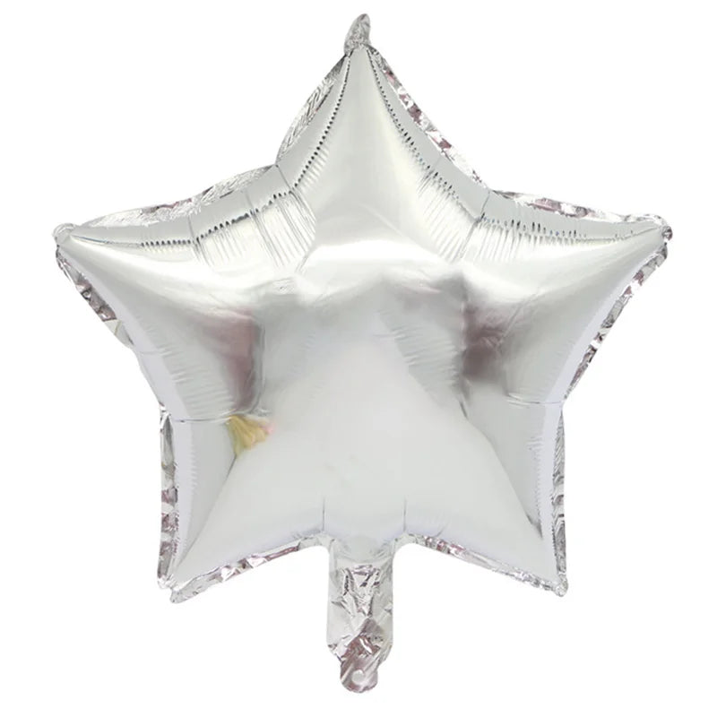 18" Star & Heart Foil Balloons for Parties & Weddings (5–50 pcs)
