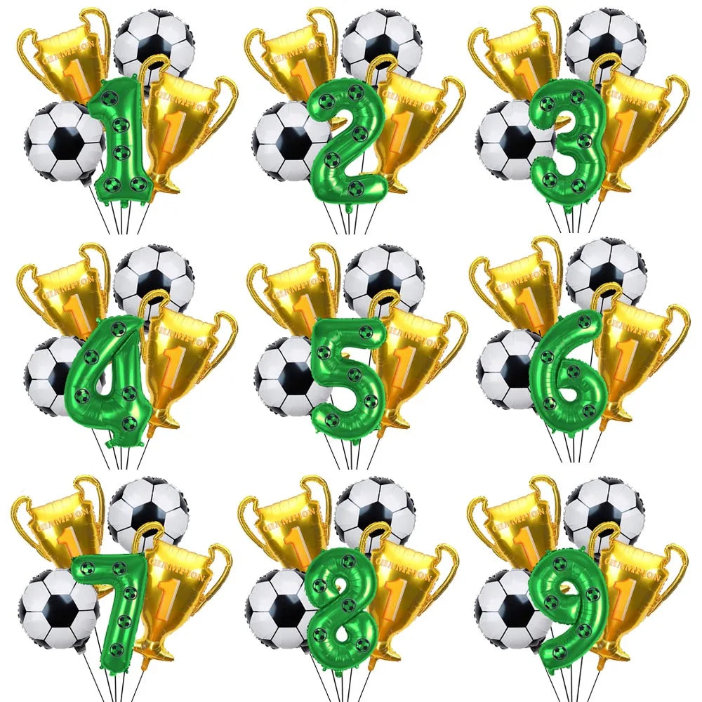 32" Soccer Football Foil Balloons Set – Birthday Party Decor Party Foil Balloons Babs