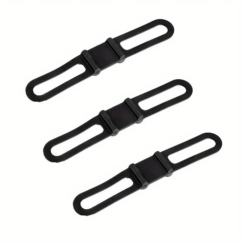 Bike Silicone Strap Light Holder for Handlebar Mount Bike Light Mount Strap Babs Black