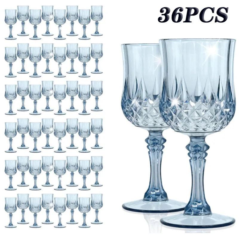 12-36PCS Shatterproof Plastic Champagne Flutes – Reusable Glasses Champagne Flutes Set Babs