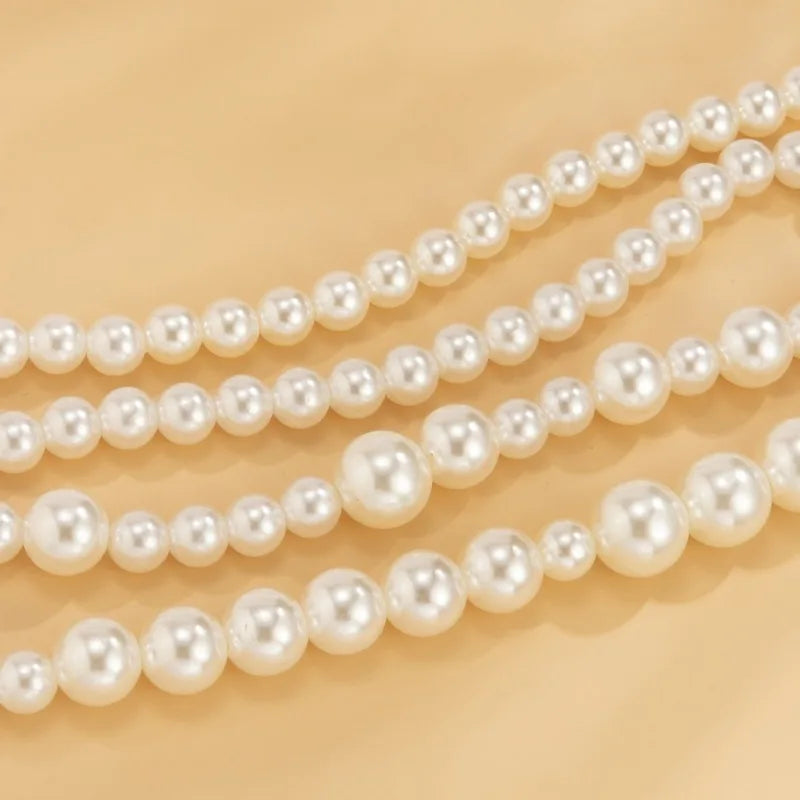 Pearl Geometric Double Waist Chain – Women's Metal Body Chain Body Waist Chain Babs