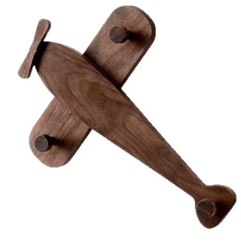 Airplane Wooden Wall Coat Rack – 3-Hook Modern Minimalist Hanger Wall Coat Rack Babs