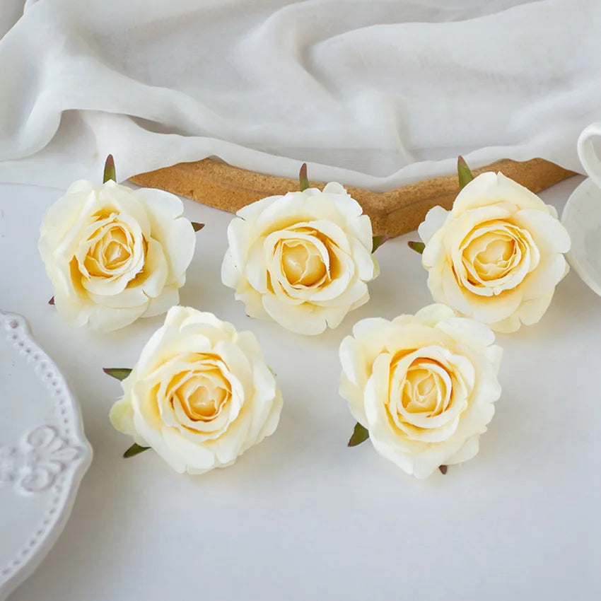 Silk Rose Artificial Flowers for Wedding & Home Décor (10/20 Pcs) Artificial Silk Flowers Babs color 2 10 pcs