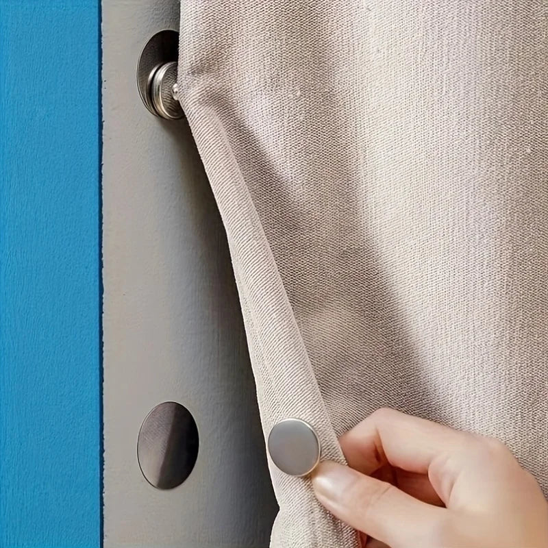 Modern Metal Magnetic Curtain Hooks – Wall Mounted Buckle Curtain Magnetic Hook Babs