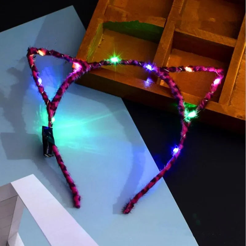 LED Cat Ear Headband – Flashing Glow Party Headwear LED Party Headband Babs 6