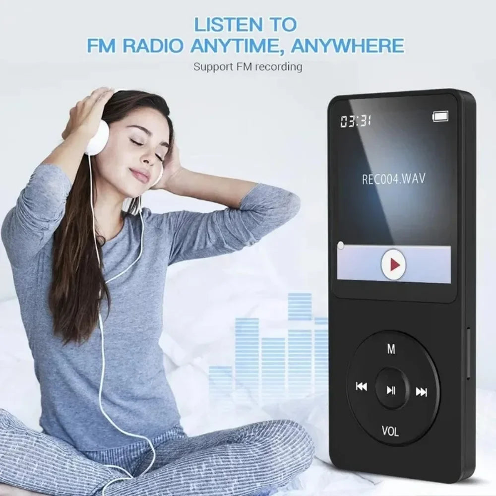 KEBIDUMEI BT 5.0 MP3 MP4 Player | Speaker, FM, E-Book, 128GB TF Portable MP3 MP4 Player Babs