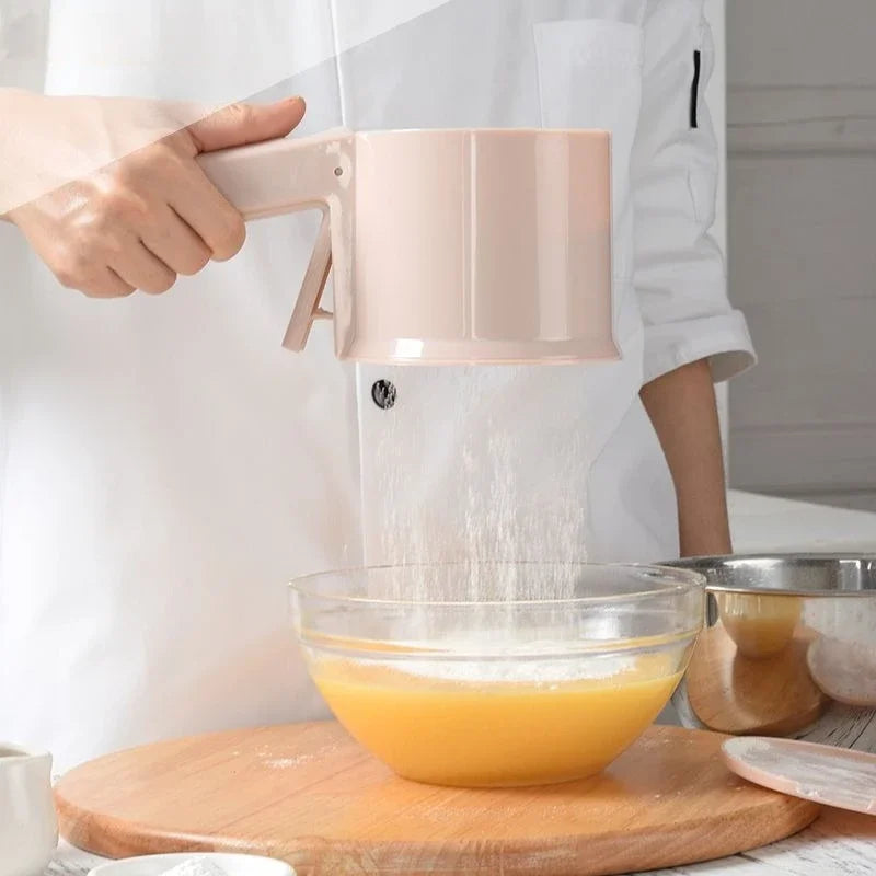 Manual Flour Sifter – Food-Grade PP Handheld Baking Tool Flour Sifter Babs