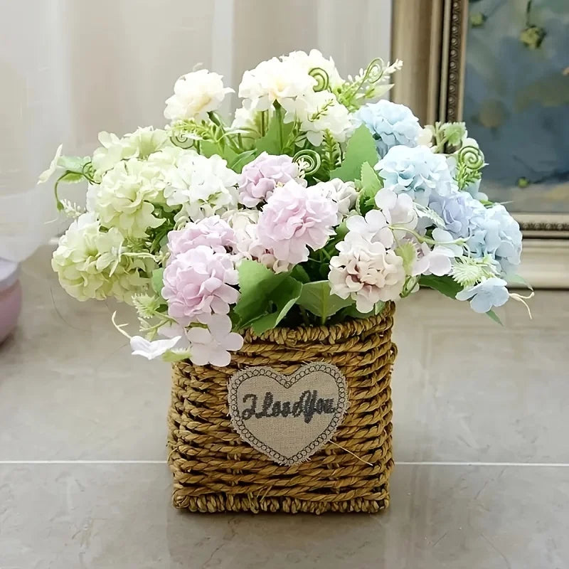Silk Hydrangea Artificial Bouquet – Wedding & Home Decor Artificial Flower Bouquet Babs