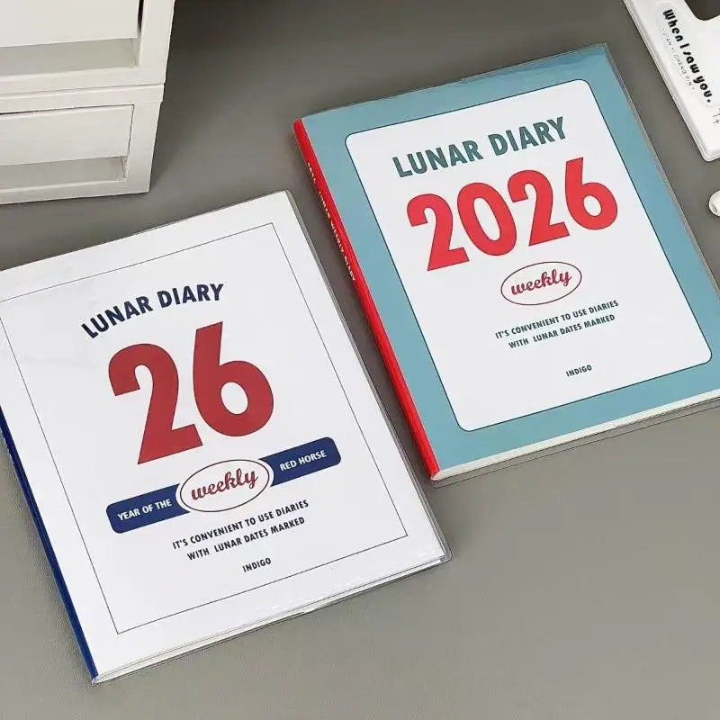 2026 Retro Minimalist Planner – Daily Schedule & Study Journal Planner Notebook Babs
