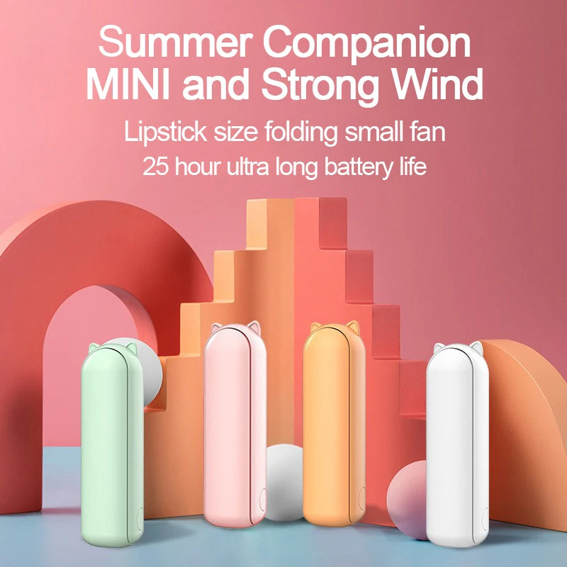 Foldable Portable Mini Fan – USB Rechargeable Handheld Fan Handheld Mini Fan Babs