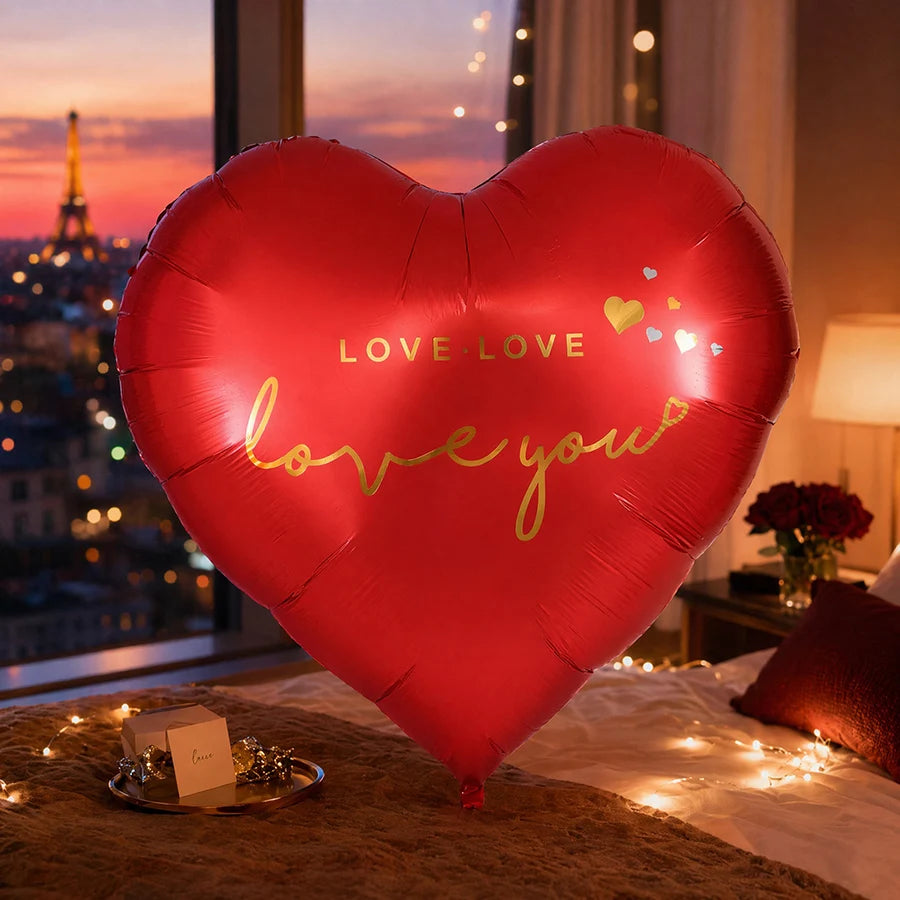 63" Giant Heart Foil Balloon – Wedding & Valentine's Decor Party Foil Balloon Babs