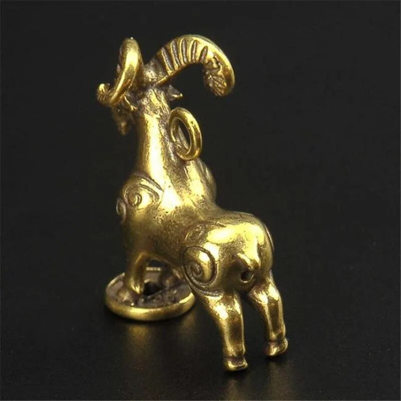 Deer Brass Figurine Abstract Geometric Metal Sculpture Desk Decor Metal Figurine Sculpture Babs