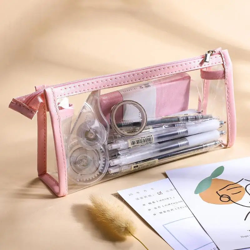 Transparent Pencil Case Large Capacity Kawaii Pen Bag Transparent Pencil Case Babs A3