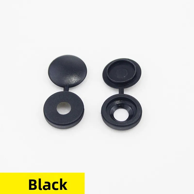 Plastic Screw Cover Caps M4/M3.5 Cabinet Hole Covers Set Screw Cover Caps Babs M4 Black-100PCS 1Bag