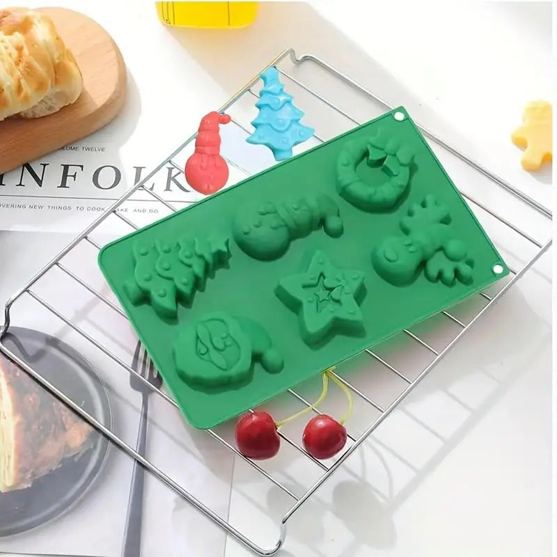 Christmas Silicone Molds – Santa, Snowman & Tree Baking Set Silicone Baking Mold Babs