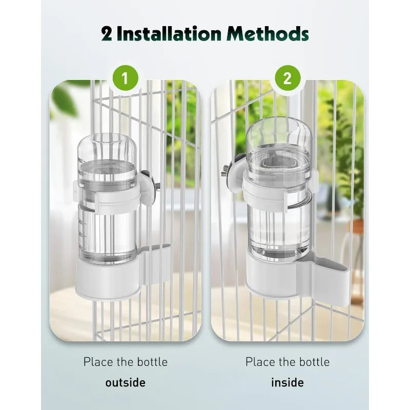 Automatic Bird Water Dispenser Cage-Mount Feeder – 2 Pack Bird Water Dispenser Babs