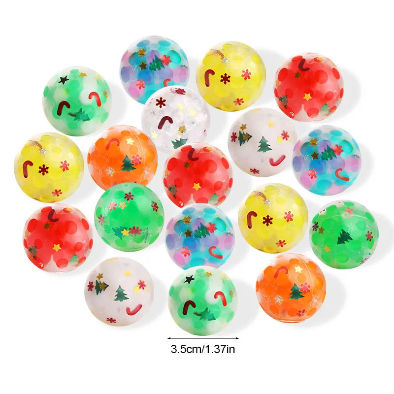 Christmas Squeeze Balls 10/20 Pcs – Stocking Stuffers & Party Toys Squeeze Sensory Toy Babs