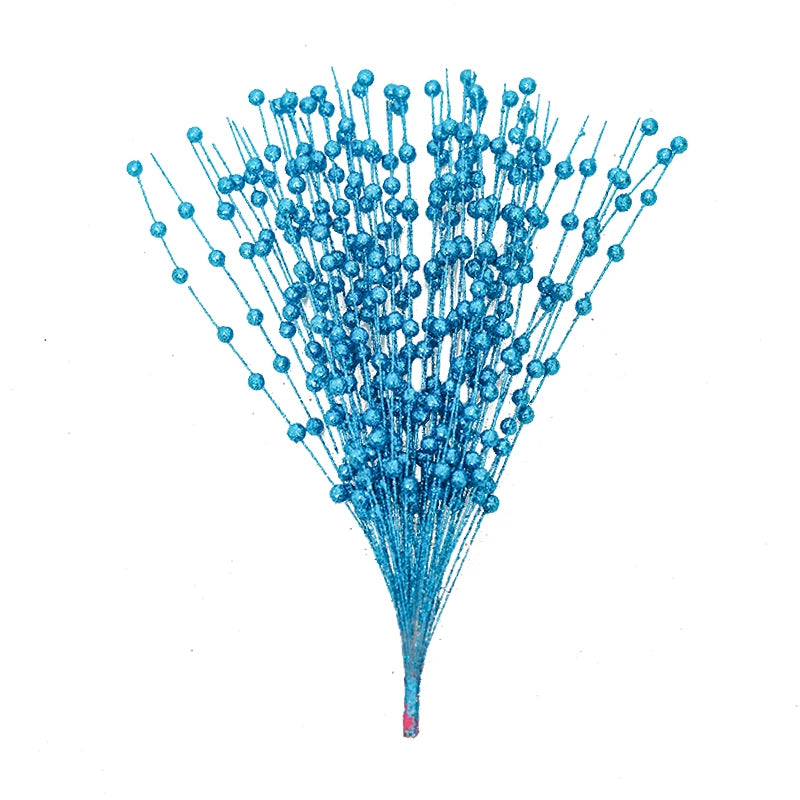 Glitter Christmas Berry Artificial Foam Flower Stem | DIY Décor Artificial Flower Stem Babs Blue