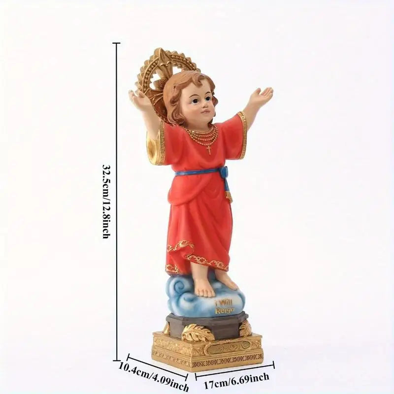 32.5cm Divino Niño Jesús Resin Statue | Baby Jesus Figurine Religious Figurine Babs