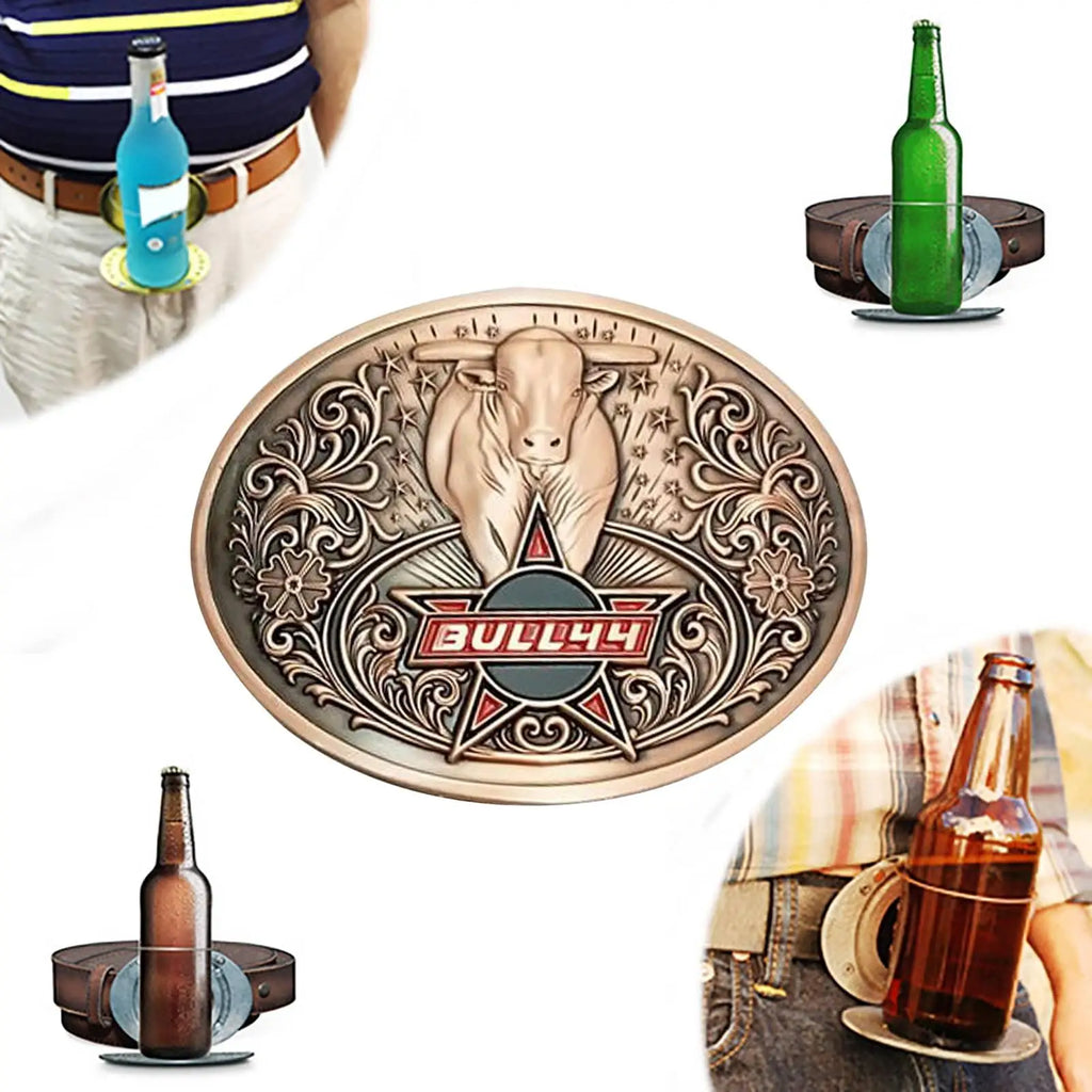 Zinc Alloy Beer Belt Buckle Holder & Can Opener – Hands-Free Belt Buckle Holder Babs