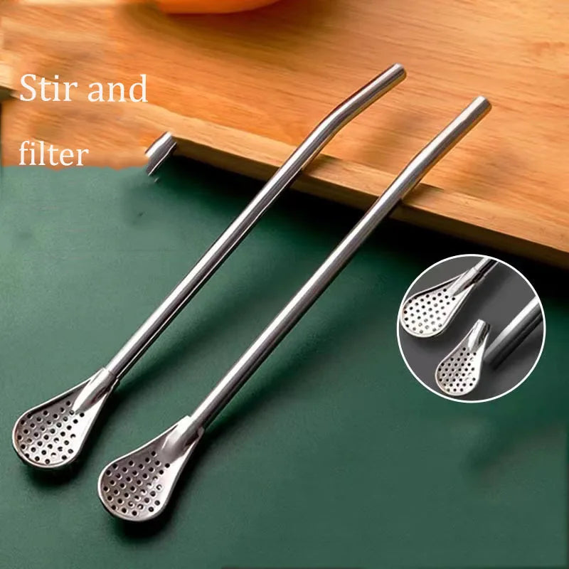 Stainless Steel Yerba Mate Bombilla – Washable Gourd Filter Straw Mate Bombilla Filter Babs