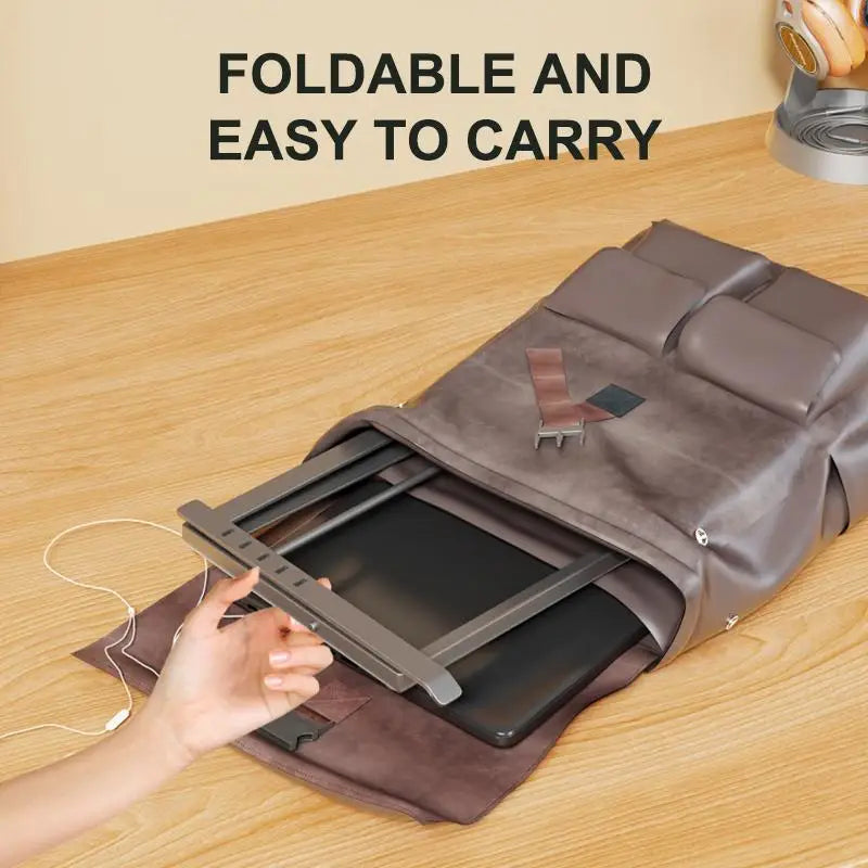 HUXUAN Foldable Iron Laptop Stand | 5 Angles, Anti-Slip Pads Laptop Stand Babs