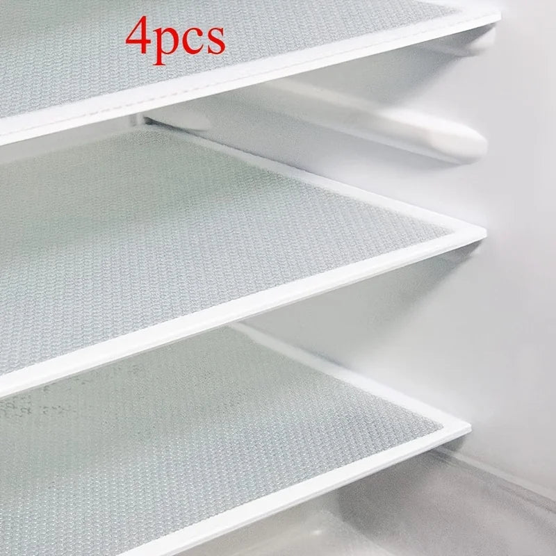4-Piece Silicone Fridge Shelf Liner Pad – Waterproof & Easy Clean Refrigerator Shelf Liner Babs Ivory4pcs