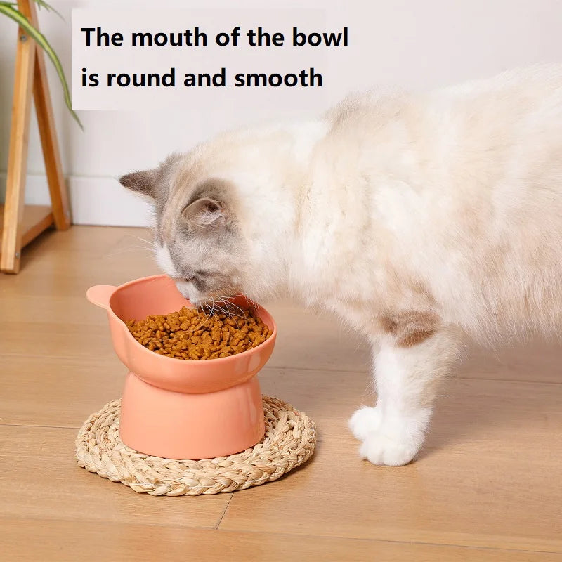 Elevated Tilted Cat Bowl – Nonslip, No Spill Raised Feeder Elevated Cat Bowl Babs