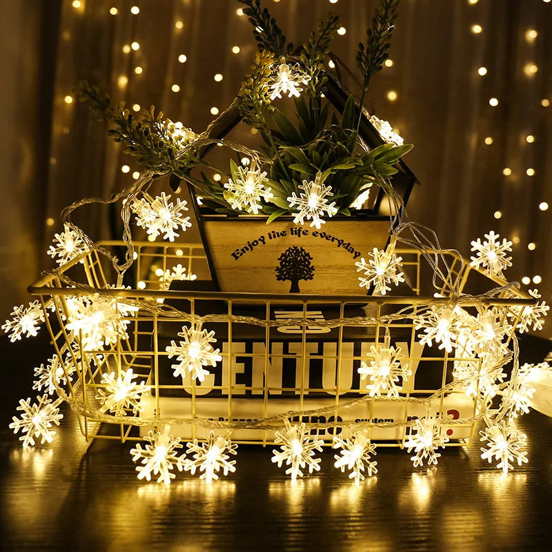 Snowflake LED Christmas Garland Light – USB & Battery Powered LED Christmas Garland Babs