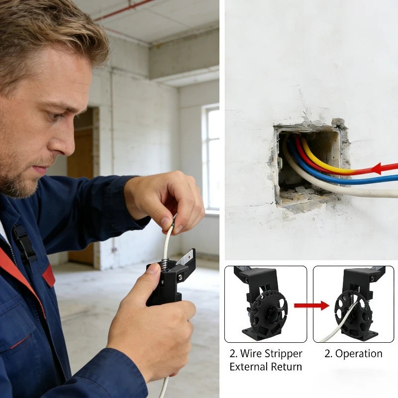 Portable Handheld Wire Stripper – Carbon Steel Cable Peeler Wire Stripping Tool Babs