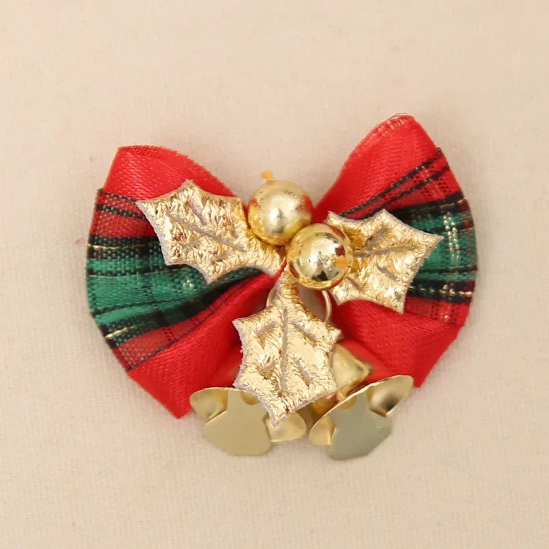 Christmas Bow with Bells Ornament – Tree & Garland Decor Christmas Bow Ornament Babs Grid 20PCS
