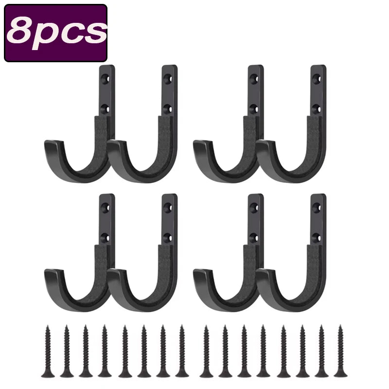 2-Pack Stainless Steel Fishing Rod Wall Mount Rack Holder Fishing Rod Rack Babs 8pcs