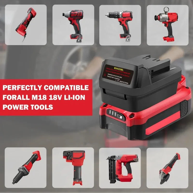 MAN20ML Adapter: Craftsman V20 to Milwaukee M18 Battery Battery Adapter Babs