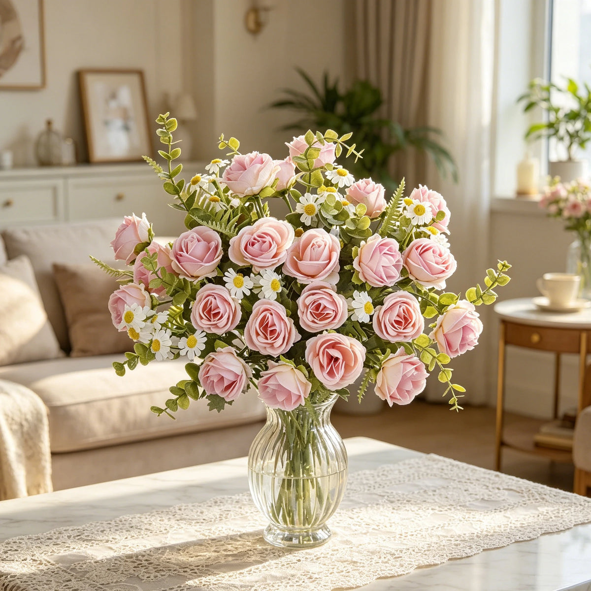 Artificial Silk Rose Bouquet – Wedding & Home Décor Artificial Flower Bouquet Babs