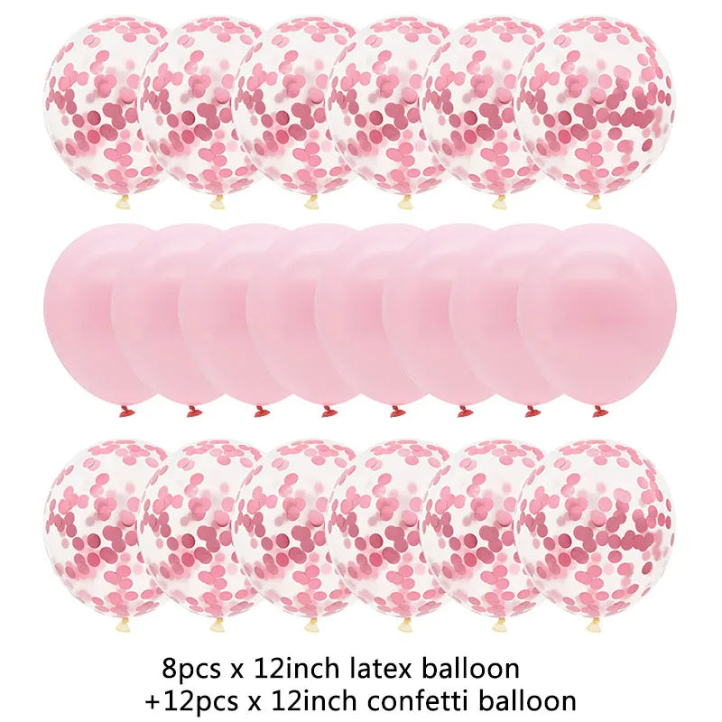 20Pcs Rose Gold Confetti Metallic Balloons Party Decoration Set Party Balloon Set Babs 20pcs latex balloon 2 12inch